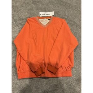 VINTAGE GLEN ECHO Orange double layer v neck sweatshirt man's Extra Large